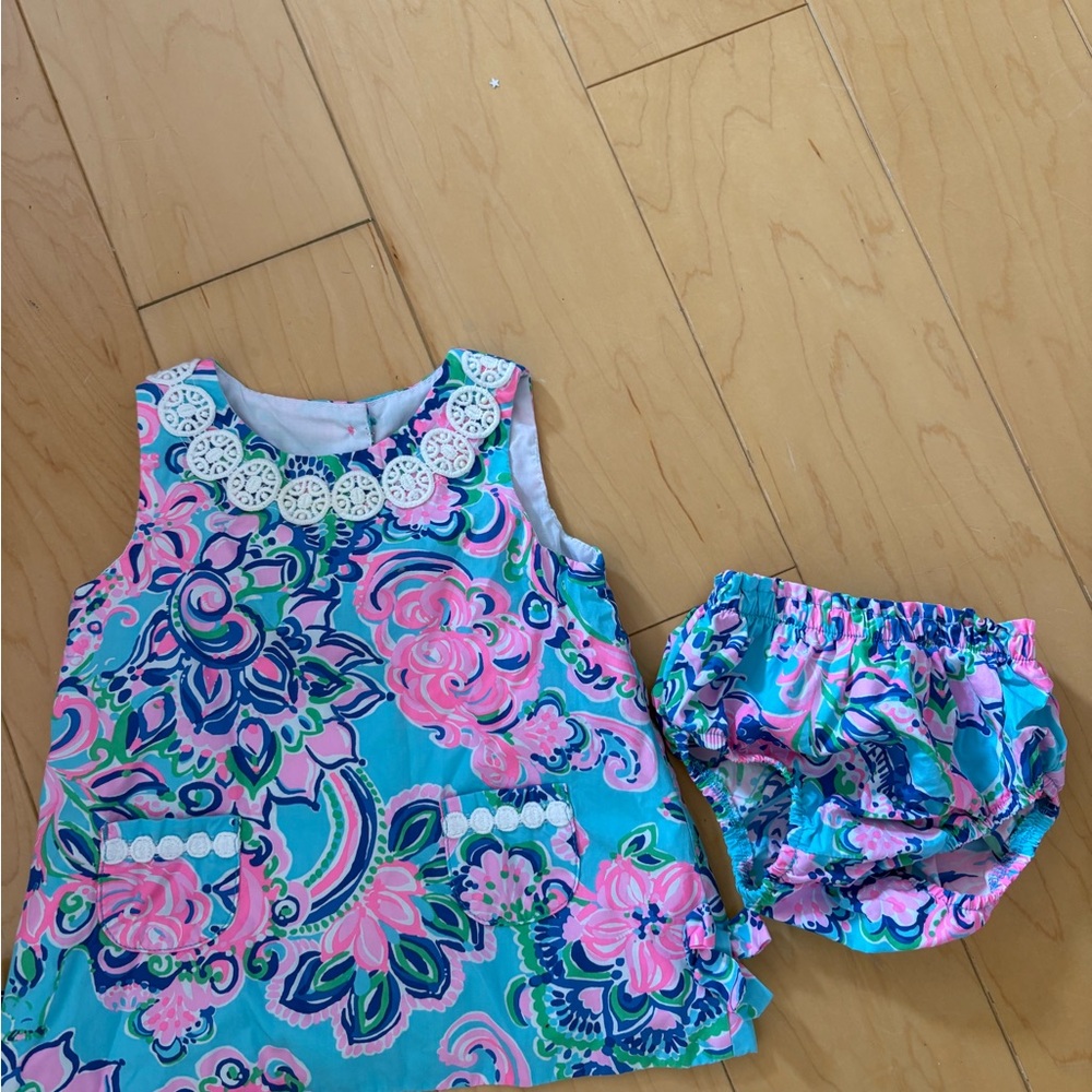 Floral Lilly Pulitzer shift Dress Set